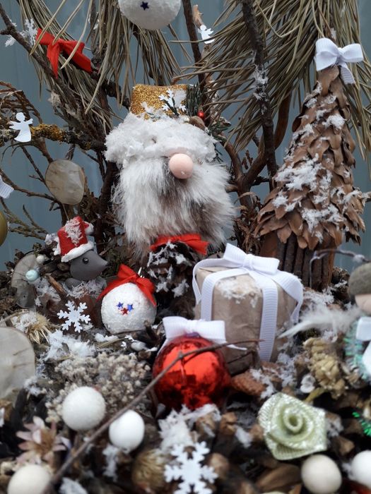 Новорічна поробка у школу,садочок. Зимова композиція.