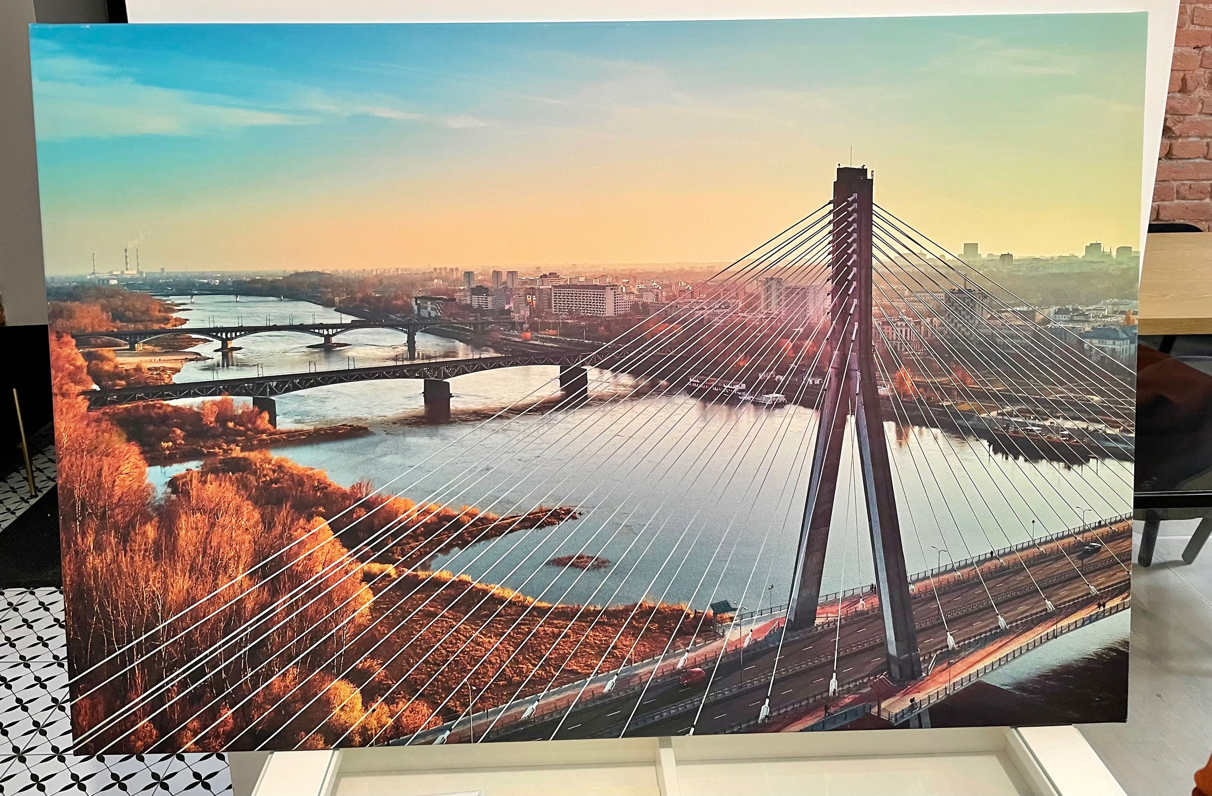 Obraz Warszawa most Wisła piękny duży