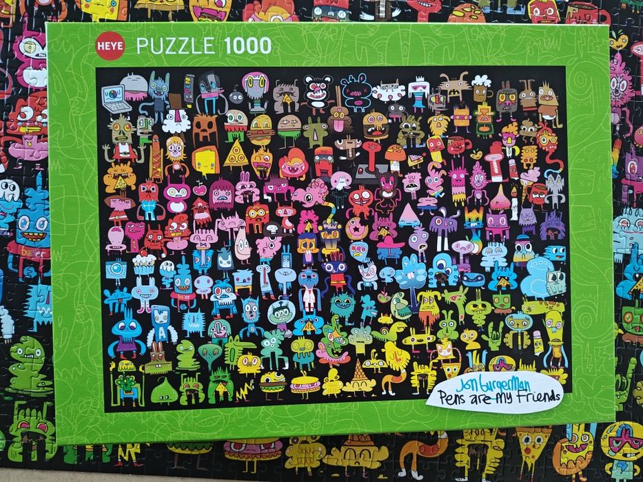 Doodle Rainbow Heye puzzle 1000 bazgroły długopisy