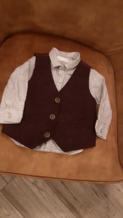 Zestaw next koszula kamizelka swięta 6- 9 miesiecy 74