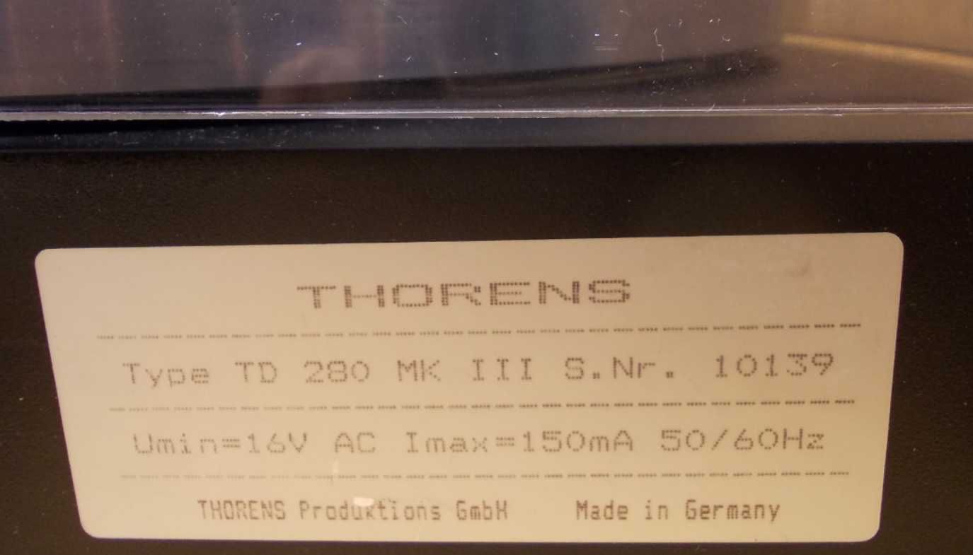 Проигрыватель пластинок Thorens TD-280mk-III