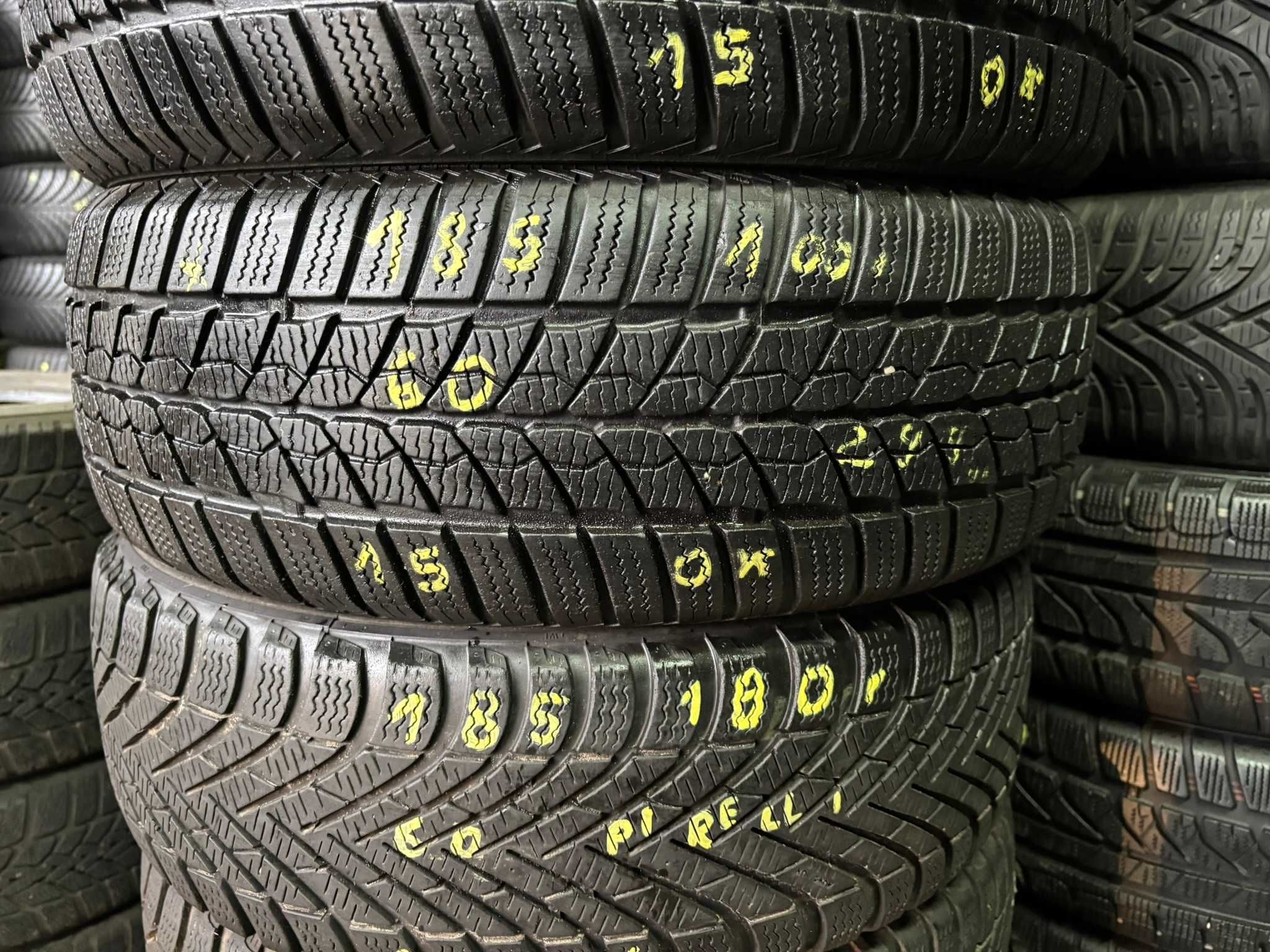 4X Opony Zimowe 185/60R15 84T BARUM POLARIS 2 6.3MM Sprawdzone Całe!