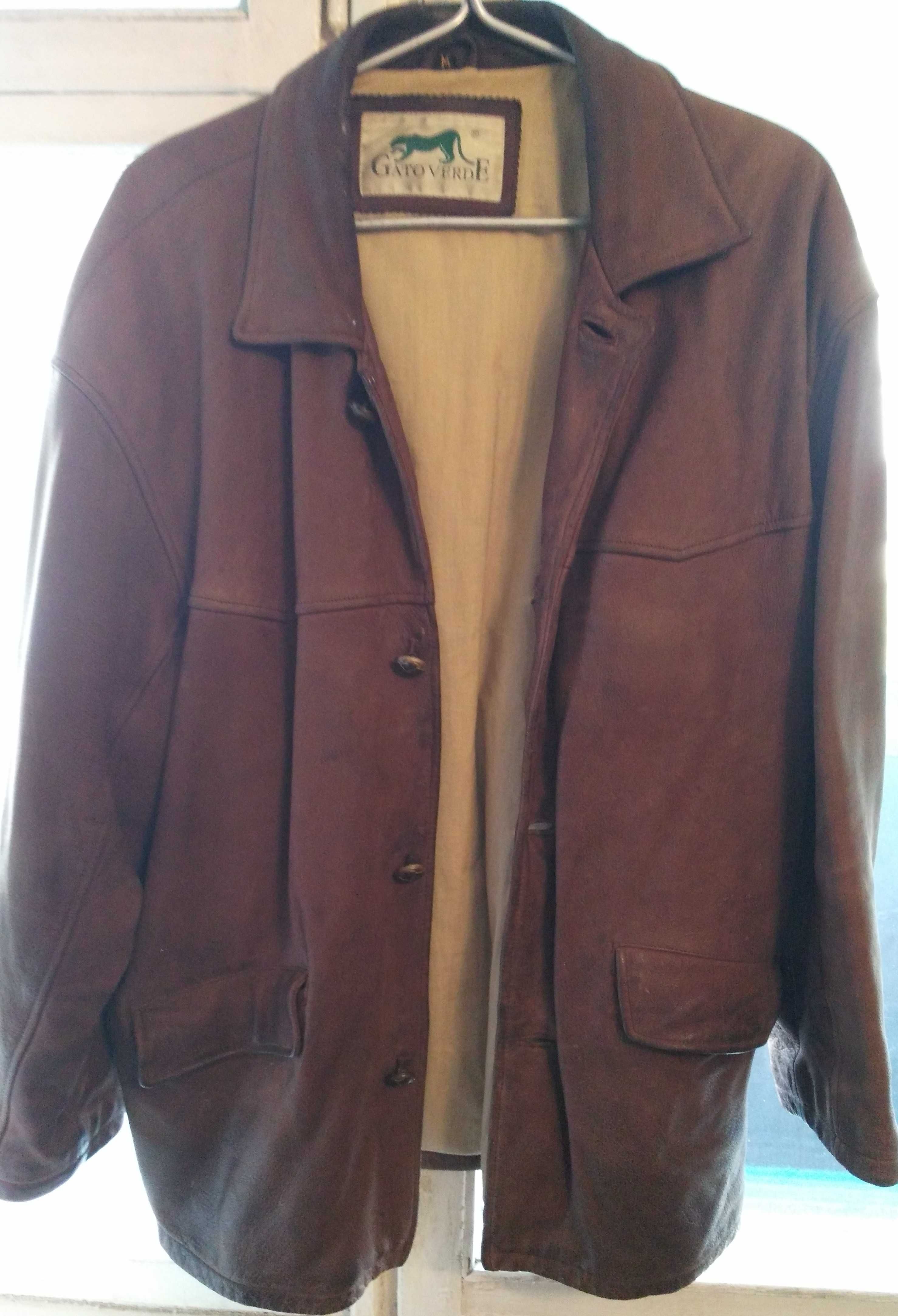 Куртка муж. Gato Verde (Italy) р. 48-50 натур. кожа защ. дождь и ветер