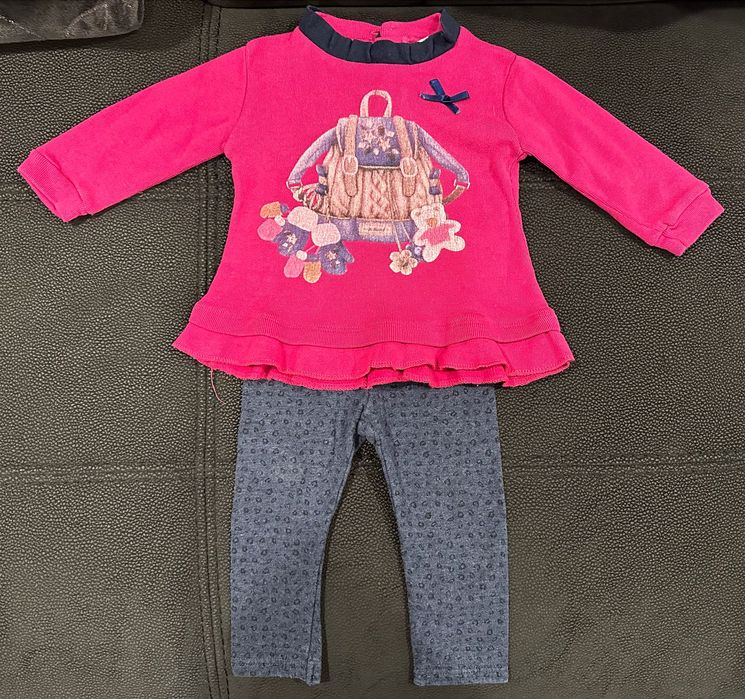 Leggings + Camisola Rosa 12M