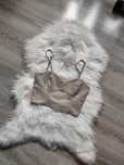Zara Crop top krótka bluzka top eko skóra r.34 XS