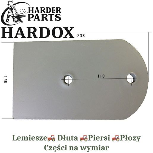 Nakładka Regent HARDOX 1600.220/S części do pługa 2X lepsze niż Borowe