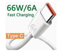 Kabel USB Typu C 6A 66w, Super Szybki Kabel Ładujący Huawei, Oppo, Mi