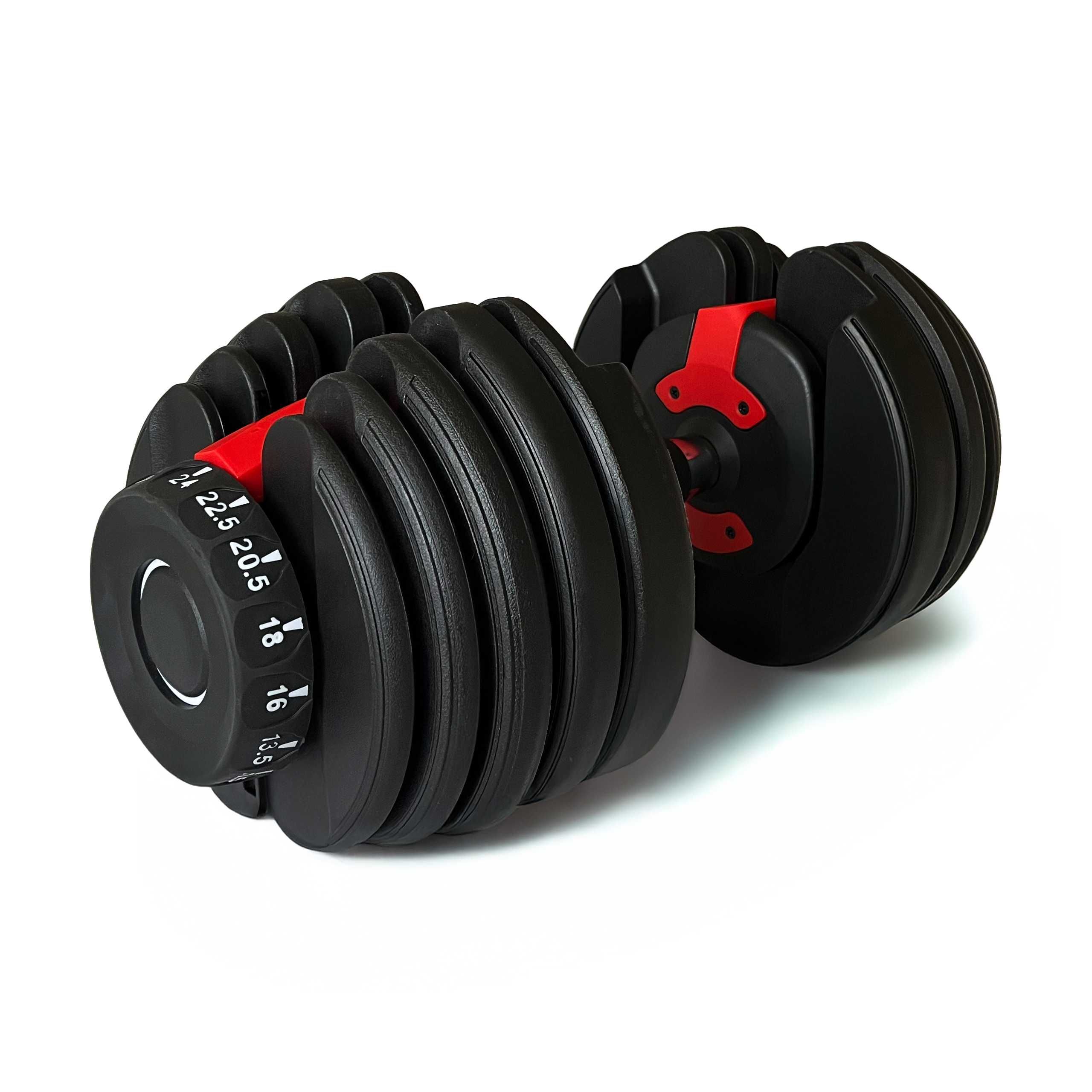 Regulowany hantel 2w1 PREMIUM 2,5-24 kg magnetyczna HANTLA ŻELIWNA