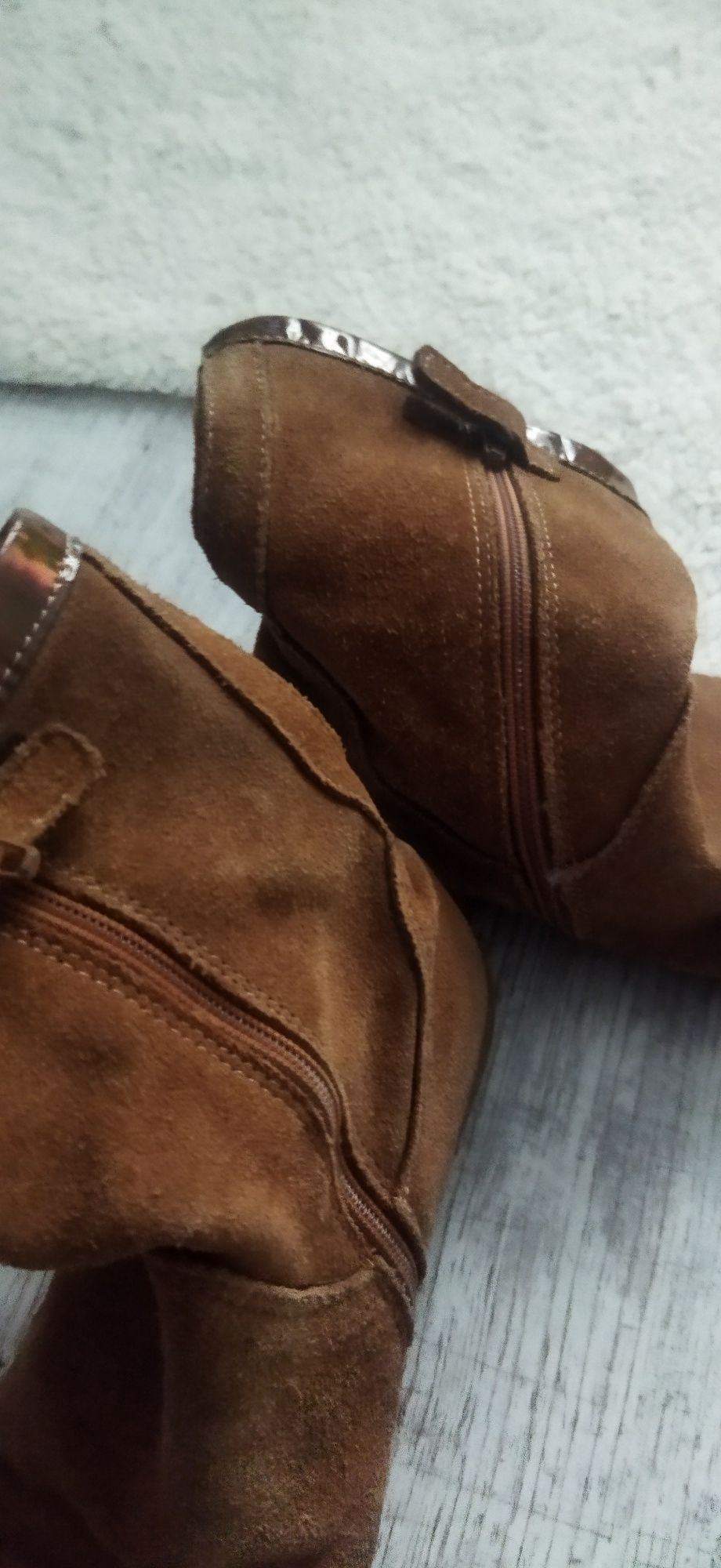 Buty dziecięce, kozaczki zamszowe, lekkie