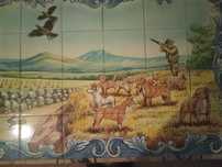 Painel com 24 azulejos, pintado à mão