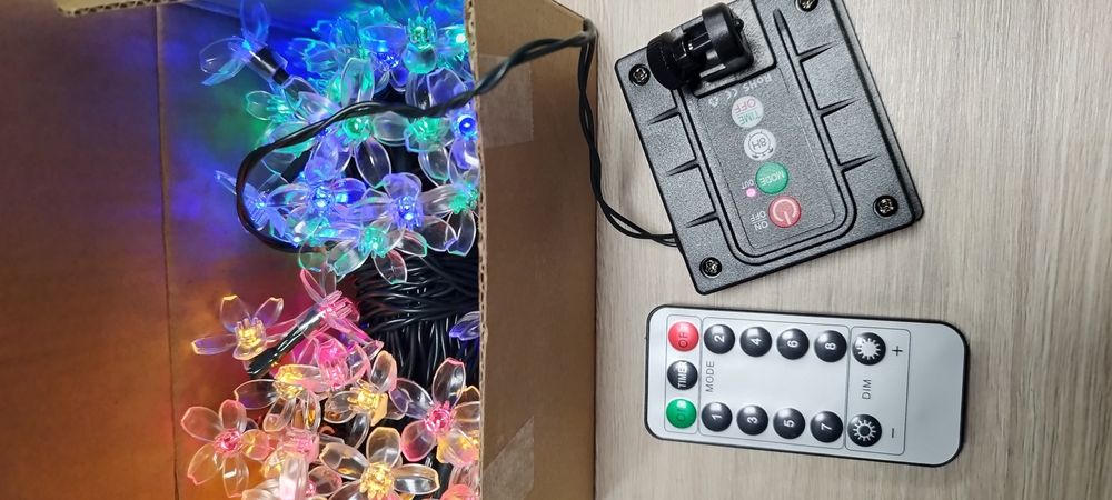 Girlanda kwiatuszki solarna długość około 7m