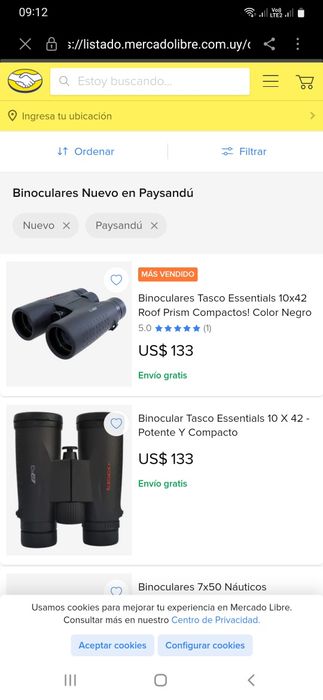 Біноколь фірмовий таско 10х42