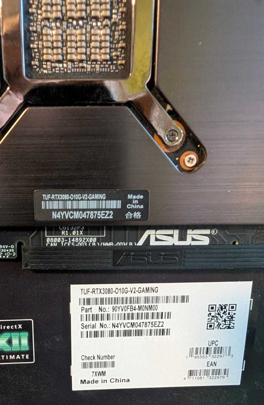 Asus TUF RTX3080 O10G V2 Gaming