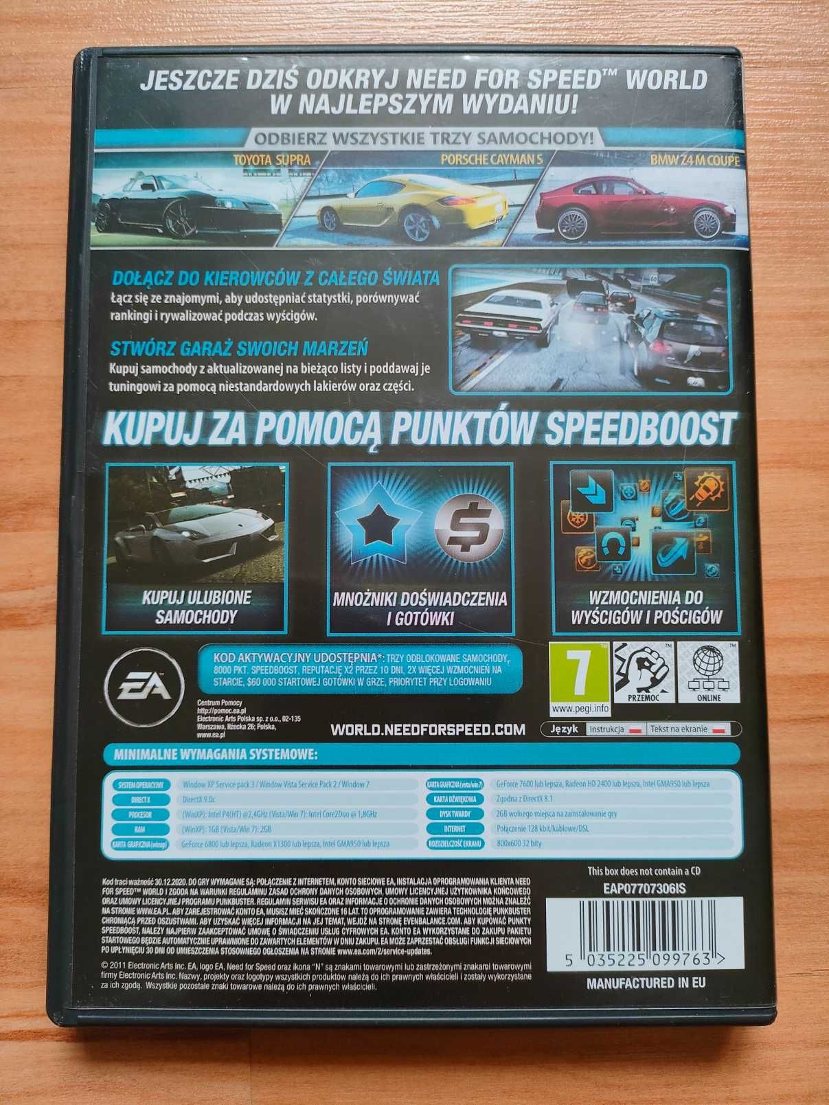 Need for Speed World NFS PC PL Premierowa