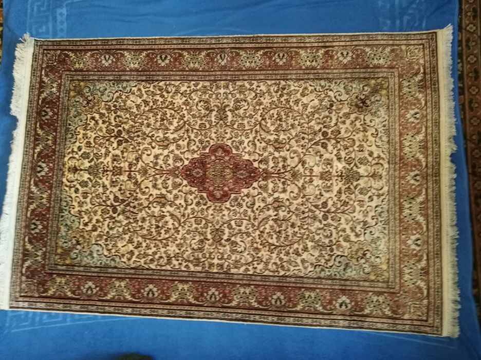 Индийский ковер из натурального шелка ручной работы(Кашмир)
