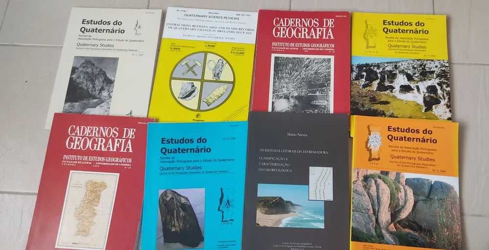 Livros variados sobre geografia