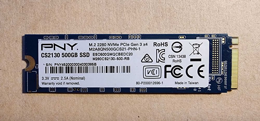 Dysk SSD NVMe M.2 PCIe 500 GB PNY