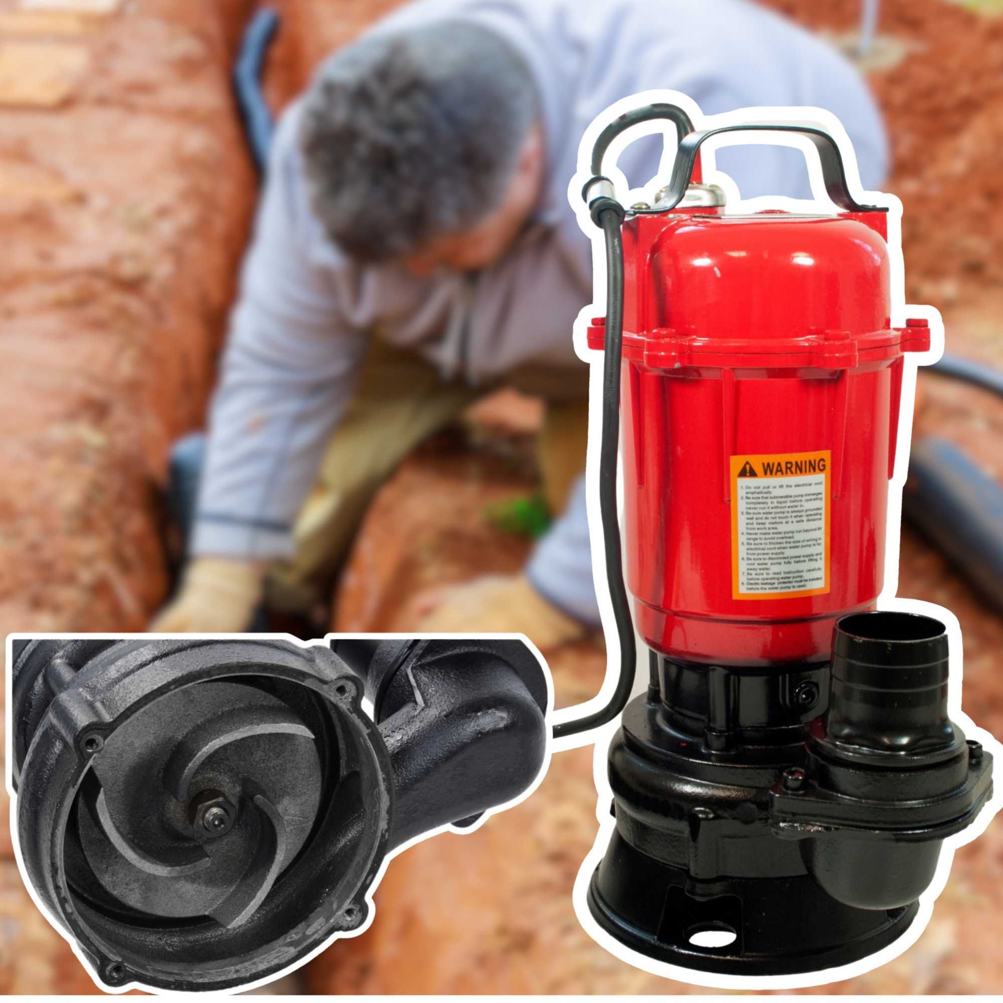 Pompa z rozdrabniaczem do szamba wody brudnej czystej 3200w fast fix
