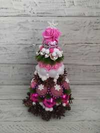 Різдвяний декор, рожева ялинка