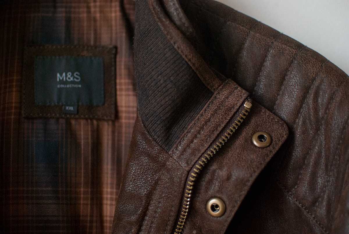 Новая кожаная куртка Marks and Spencer (M&S)
