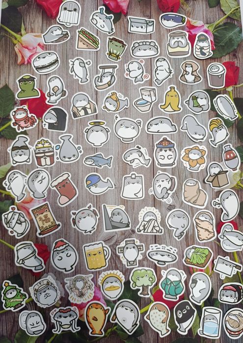 Вінілові Наклейки стікери набір 80 штук