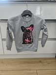 Bluza buldog 116 kokardka dla dziewczynki napisy
