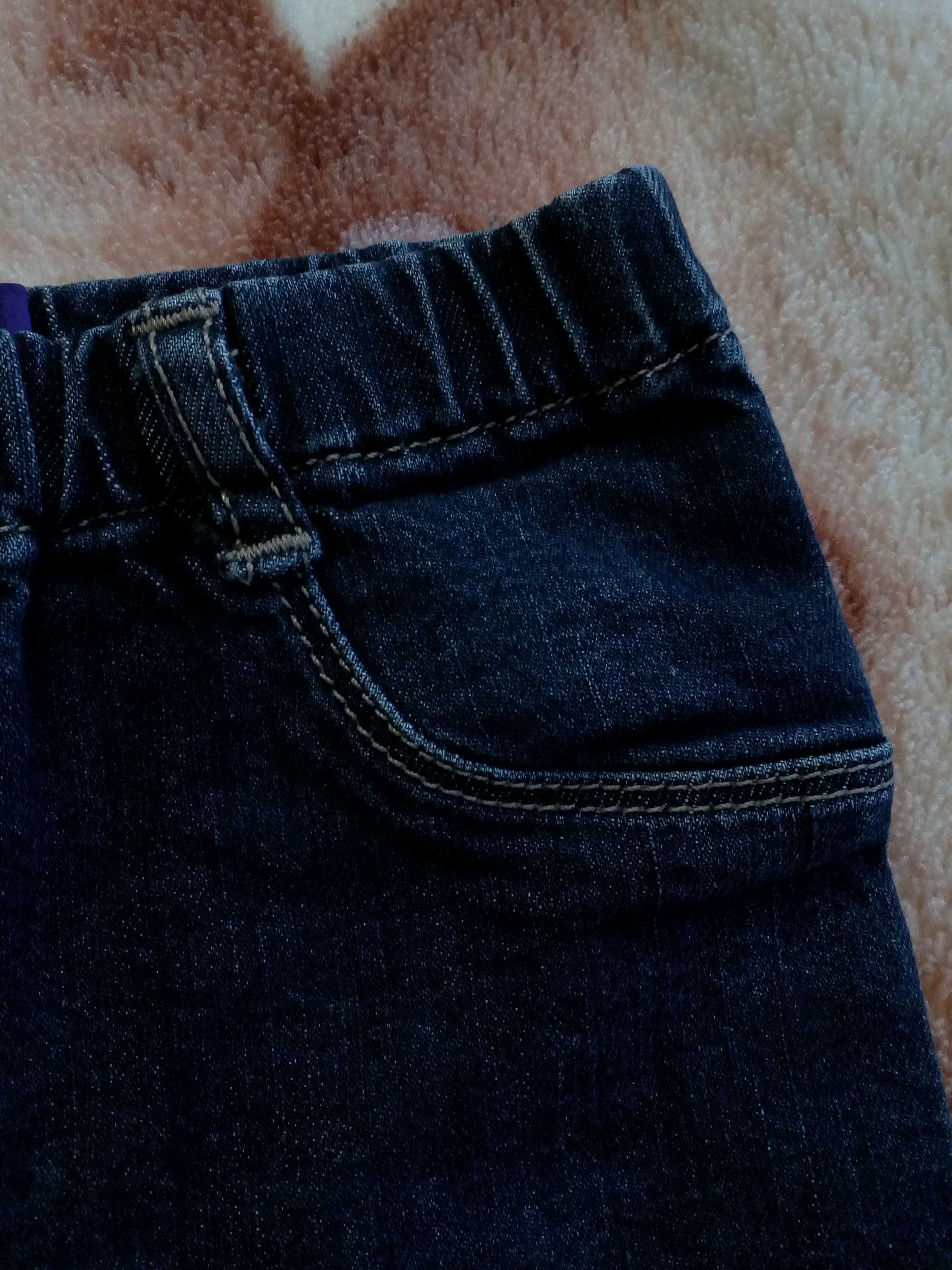 Granatowe spodnie jeansowe legginsy tregginsy jeansy Mexx 92 jak nowe