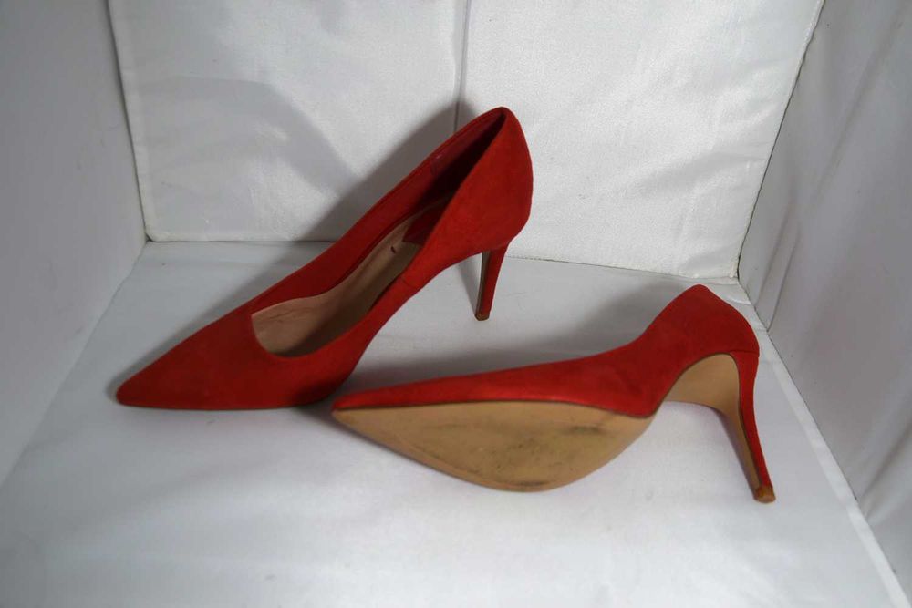 Sapatos Veludo Vermelho 37
