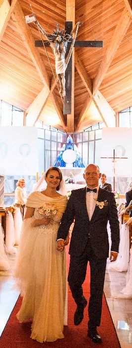 Suknia Ślubna Justyna Kodym JAK NOWA rozmiar 38 +GRATIS Bolerko