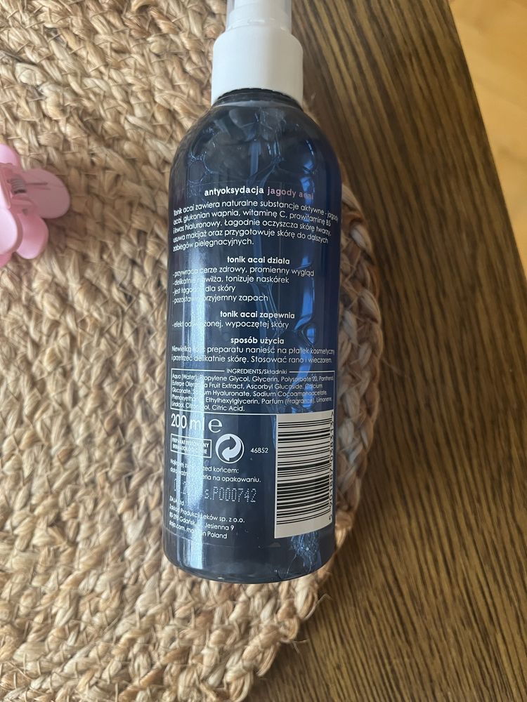 Nowe Ziaja Jagody Acai tonik do twarzy z kwasem hialuronowym 200ml