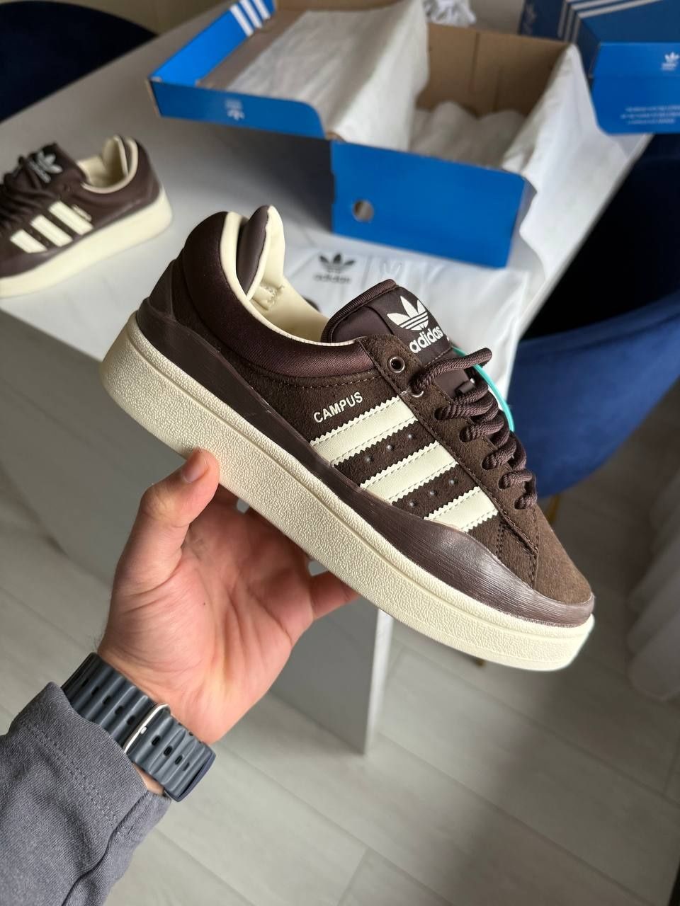 р36-40 Кросівки adidas Campus x Bad Bunny Brown