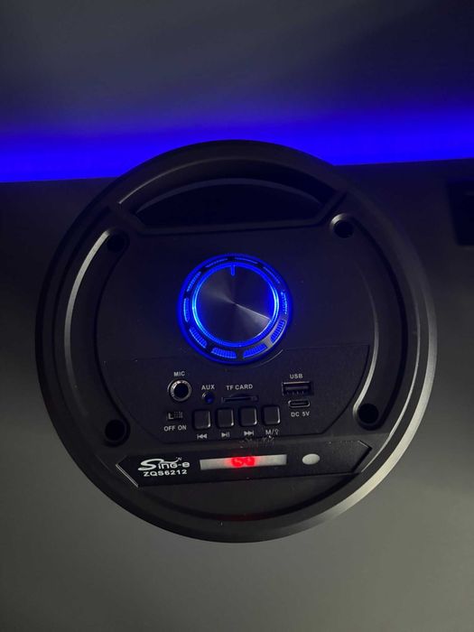 Głośnik Bluetooth SPEAKER ZQS6212 Kolumna LED z mikrofonem i pilotem