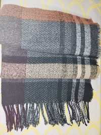Зимовий картатий шарф унісекс