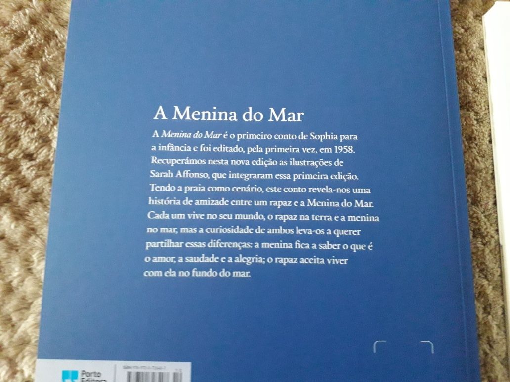 Livros novos O diário de Anne Frank, O Principezinho, A menina do mar,