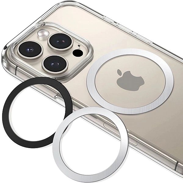 Pierścień magnetyczny Tech-Protect MMP-110/2w1 z MagSafe - srebrny-cza
