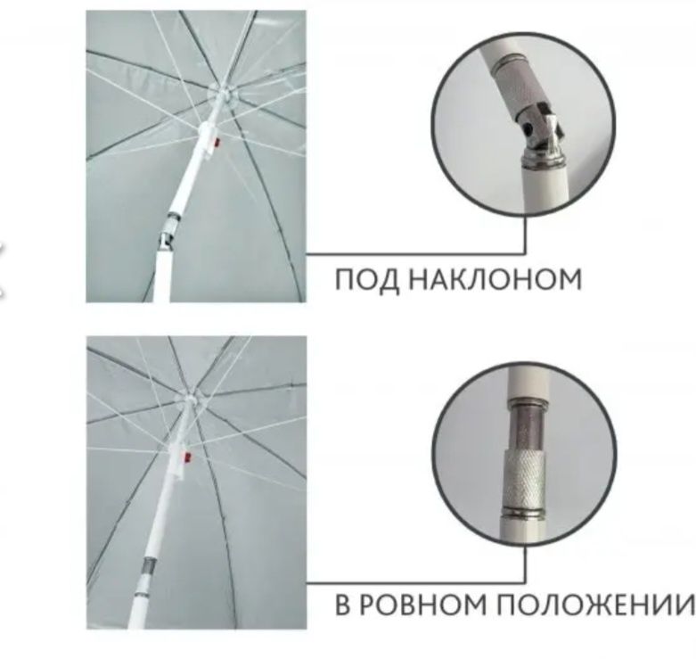 Пляжна парасолька з нахилом 2 м Парасолька торгова 2 метри з нахилом