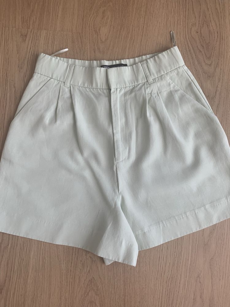 Шорти з льону жіночі Zara зара розмір М