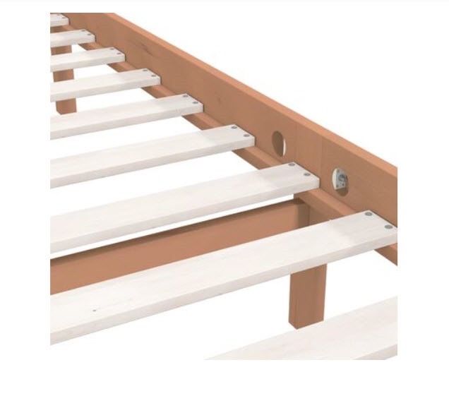 Estrutura de cama de madeira com estrado, nova