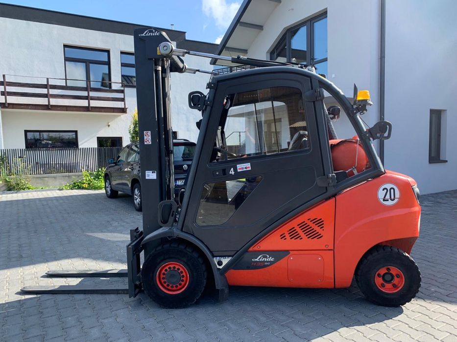 Wózek widłowy Linde H35T-02, 4.65 TRIPLEX, 2018 rok, 7270 h, pełna kab
