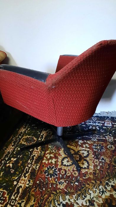 Fotele obrotowe PRL 2 sztuki vintage