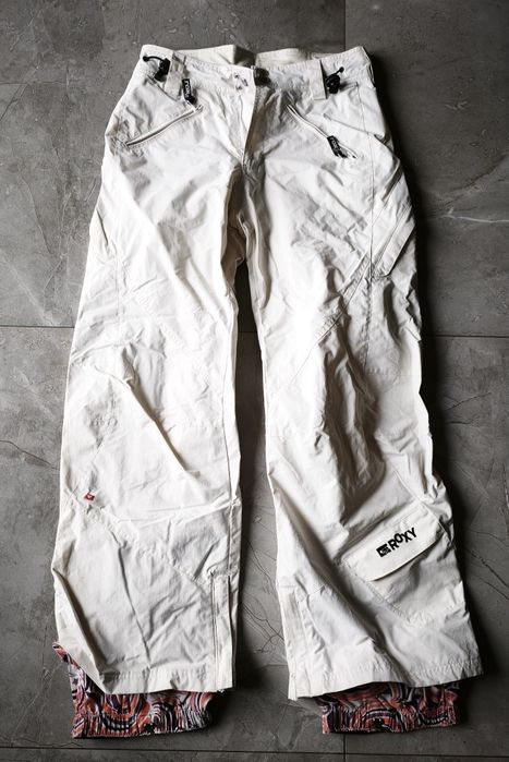 Spodnie snowboardowe białe damskie roxy Quiksilver rozmiar S