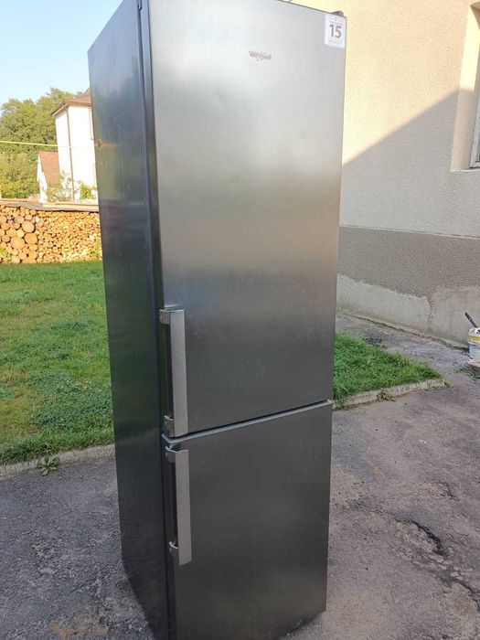 холодильник Whirlpool 2 метри Нержавійка