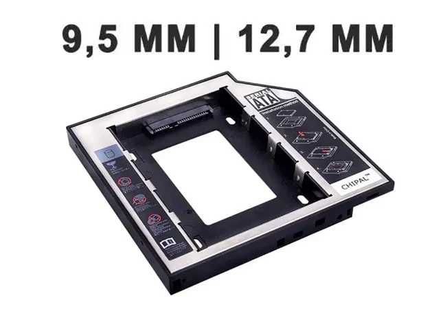 PC - Adaptador Caddy para Disco SSD / HDD Sata 2.5" - 12,7mm - NOVO