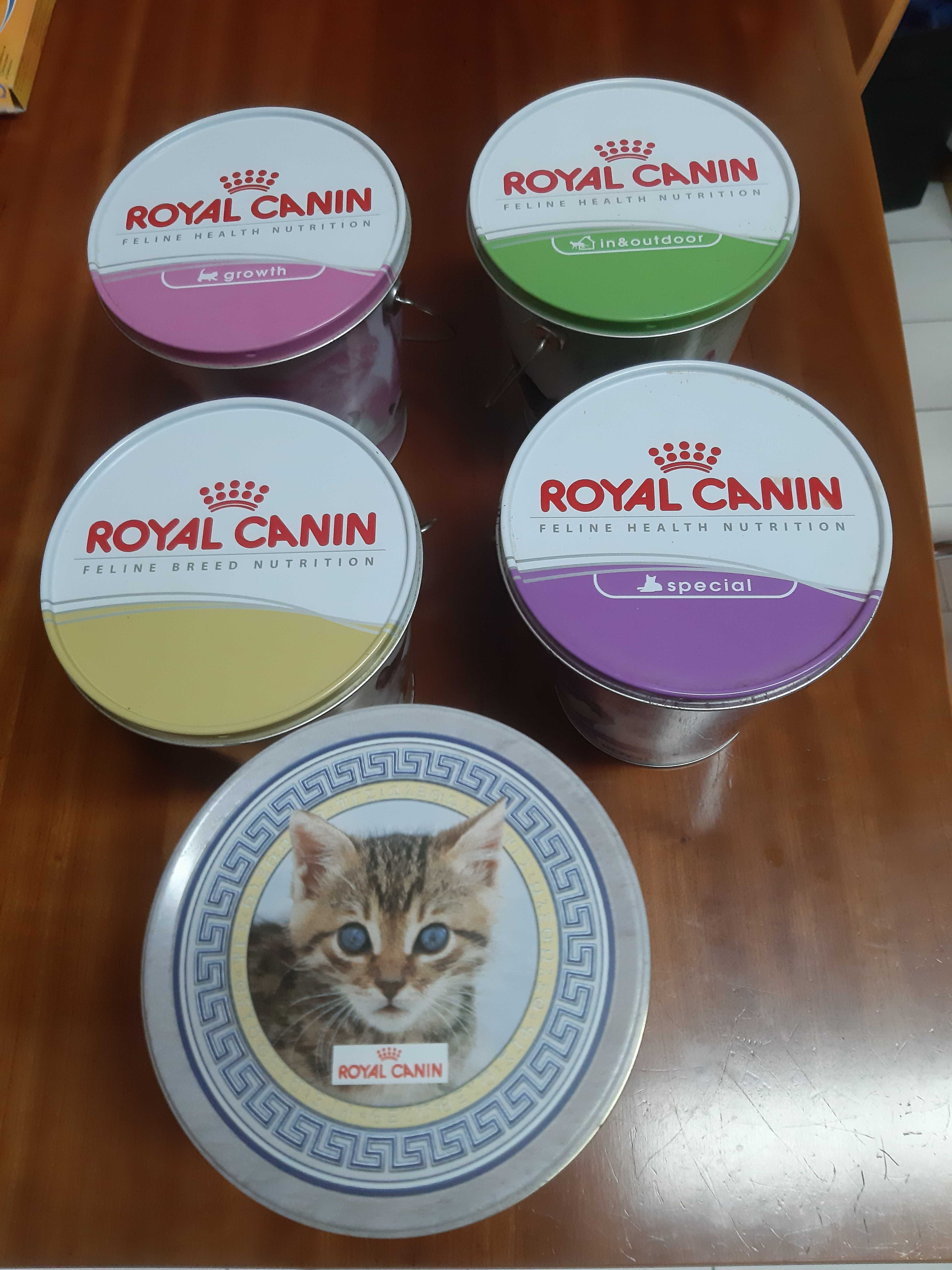 Latas para guardar ração - coleção Royal Canin
