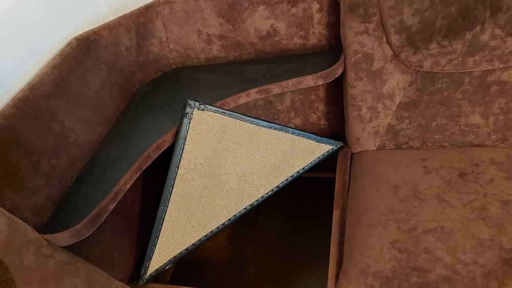 Duży narożnik z funkcją spania -  komplet 3 sof