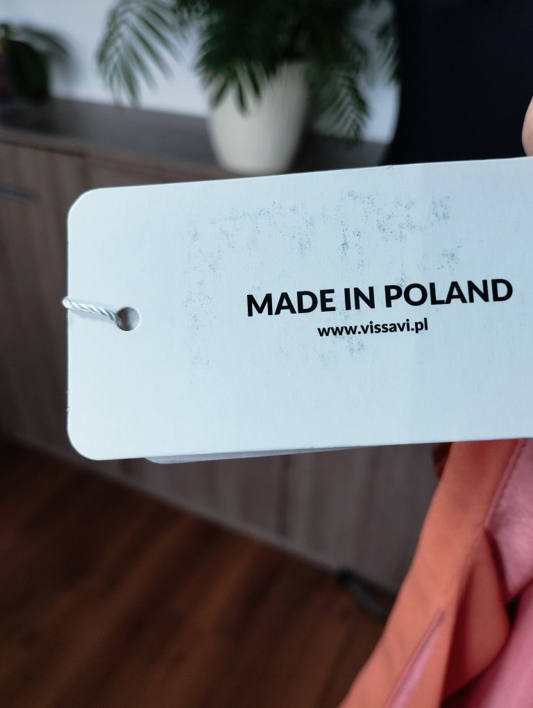 Vissavi sukienka damska elegancka pomarańczowa lato wesele r.XL
