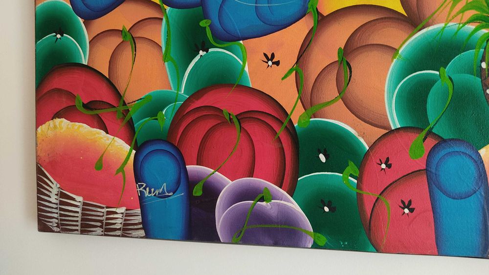Duas pinturas em tela da República Dominicana