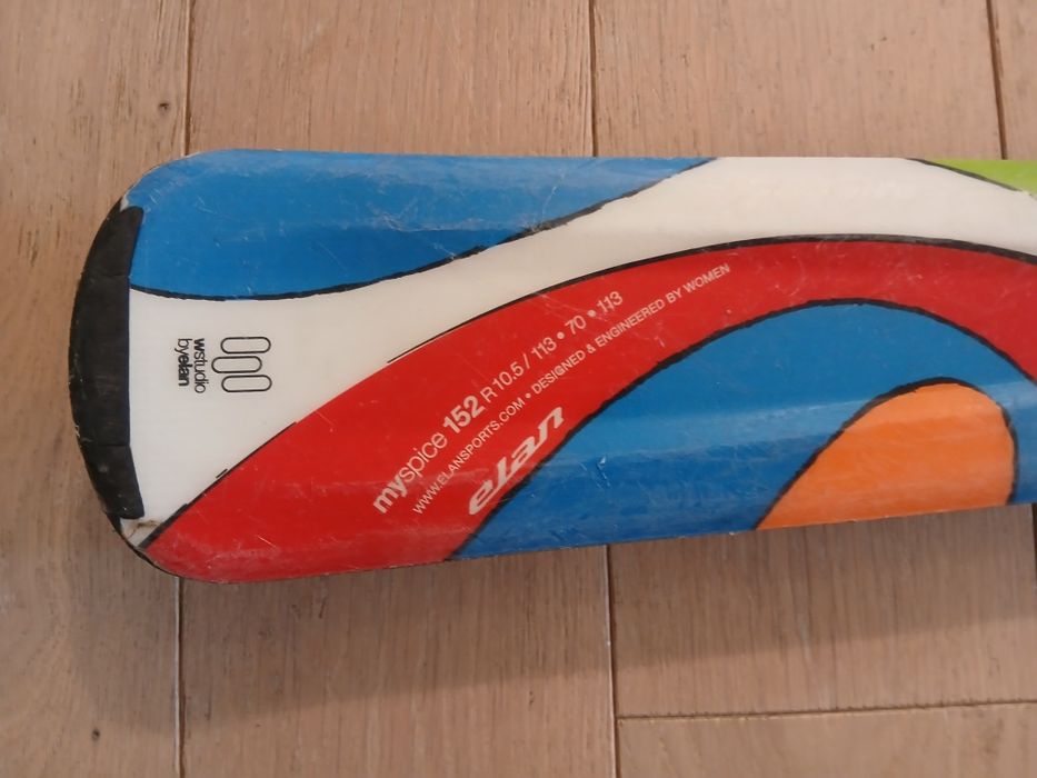 Narty damskie 150 cm z wiązaniami