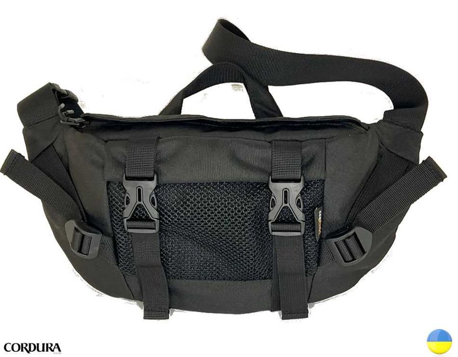 Сумка-бананка Power in Motion, Cordura 1000D, Black, 38×21×10 см