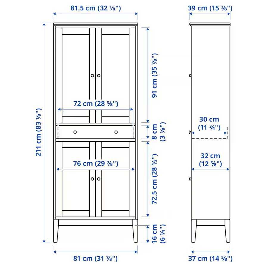 IDANÄS Szafka wysoka Idanas Ikea witryna 81x39x211 Nowa w kartonach